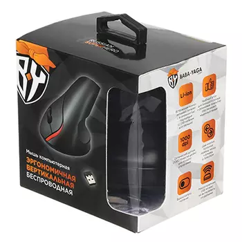 BY Мышь компьютерная эргономичная, беспроводная, вертикальная, софт-тач, 101x71x80 мм, пластик