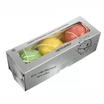 BY Набор бурлящих шаров с шиммером, 3 шт, 450г