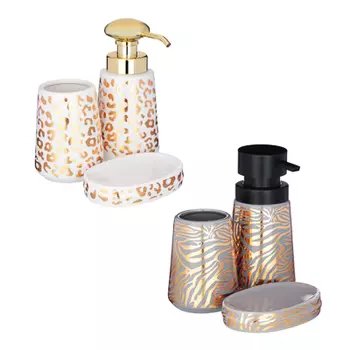 BY Набор для ванной 3 пр., керамика, "Кошачий глаз", 2 цвета