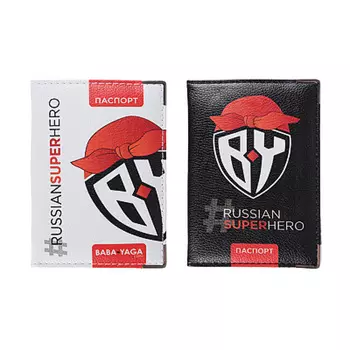 BY Обложка для паспорта, ПУ, 13,7х9,6см, 2 дизайна