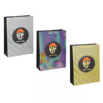 BY Пакет подарочный, высококачественная бумага, тиснение фольгой, 2 дизайна, 31х42х12см