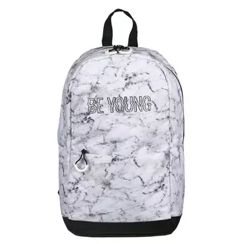 BY Рюкзак подростковый, 44x24,5x14см, "Мрамор", 1 отд., 4 карм., плотный ПЭ