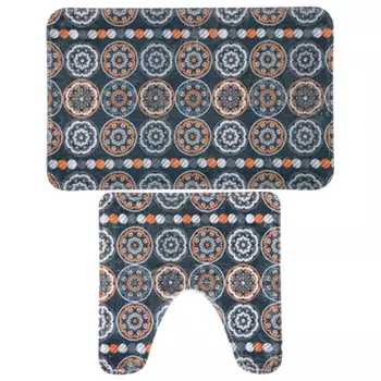 BY РЫЖИЙ Набор ковриков для ванной и туалета, микрофибра, 45x70см + 45x45см