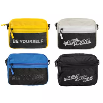 BY Сумка на длинном ремне, полиэстер, 18х14,5х5,5см, 4 цвета, 21-05