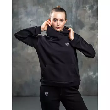 BY Толстовка женская, хлопок, размеры XS-XL, цвет черный