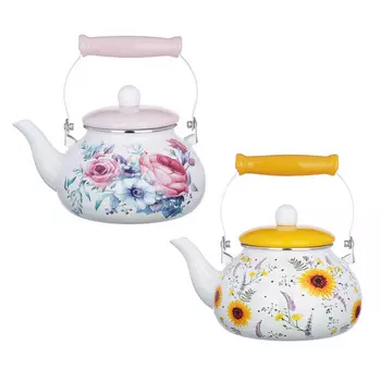 Чайник 2,5 л VETTA, эмалированный, 3 дизайна, индукция