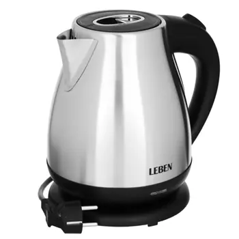 Чайник электрический 1,7 л LEBEN, 1850 Вт, нержавеющая сталь 291-063