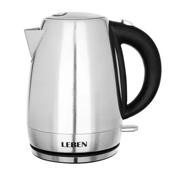Чайник электрический 1,7 л LEBEN, 2200 Вт, нержавеющая сталь 291-075