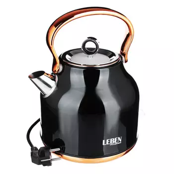 Чайник электрический 1,7 л LEBEN Ретро, 2200 Вт нержавеющая сталь 291-054