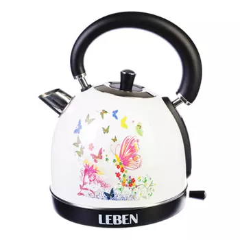 Чайник электрический 1,8 л LEBEN, 1850 Вт, нержавеющая сталь, терморисунок 2 291-041