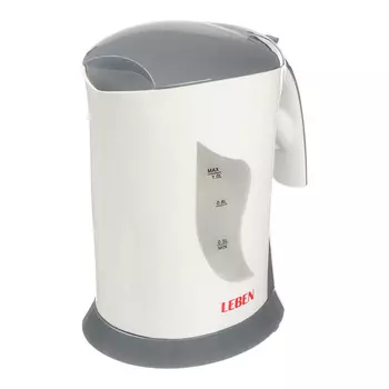Чайник электрический 1 л LEBEN, 1000 Вт, пластик, спиральный нагревательный элемент 291-868