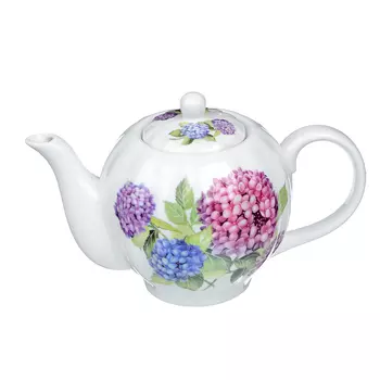 Чайник фарфоровый 900 мл, MILLIMI "Гортензия "