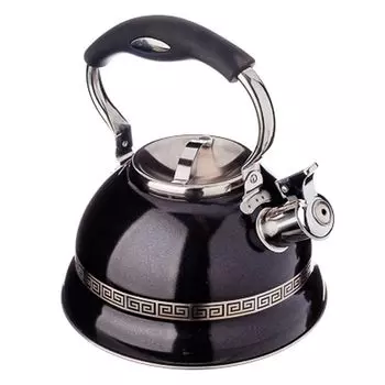 Чайник со свистком, нержавеющая сталь, индукция, 2.5л, VETTA "Меандр"