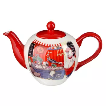 Чайник заварочный керамический, 1200 мл, 25х14х16 см, MILLIMI "Повар"