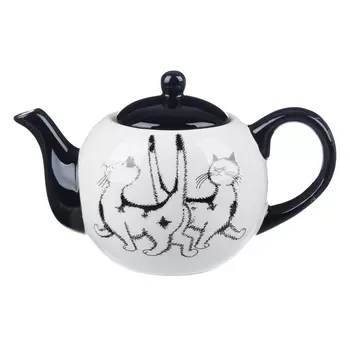 Чайник заварочный керамический 580 мл, 18х11х11 см, MILLIMI "Черный кот"
