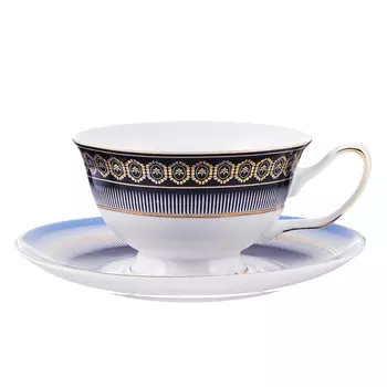 Чайный сервиз 12 предметов MILLIMI Адмирал 220мл, костяной фарфор