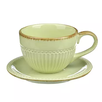 Чайный сервиз 2 предмета, керамика, MILLIMI "Олива"