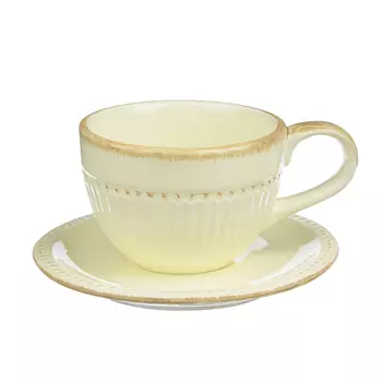 Чайный сервиз 2 предмета, керамика, MILLIMI "Ваниль"