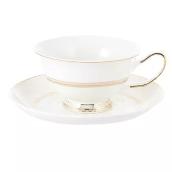 Чайный сервиз 2 предмета, костяной фарфор, 220 мл, MILLIMI "Тамара"