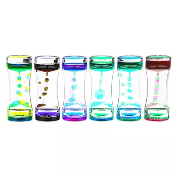 Часы-антистресс водные, 14х3х5 см, 5-6 цветов