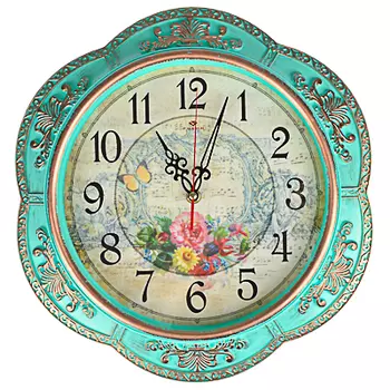Часы настенные, 35,5см, пластик, в декоративной раме
