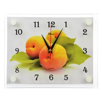 Часы настенные "Абрикосы" 25х20см, стекло, 2026-664 (10)