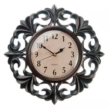 Часы настенные интерьерные, пластик, 25х25см, 1хАА, арт.02-28
