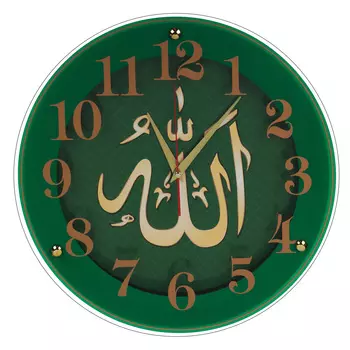 Часы настенные круг d40см, корпус черный "Молитва"