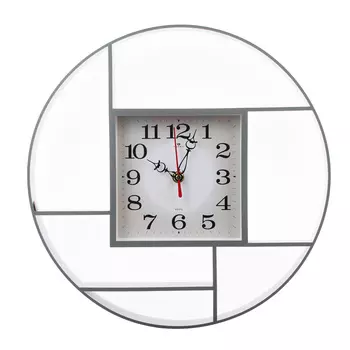 Часы настенные круглые, d35см, пластик