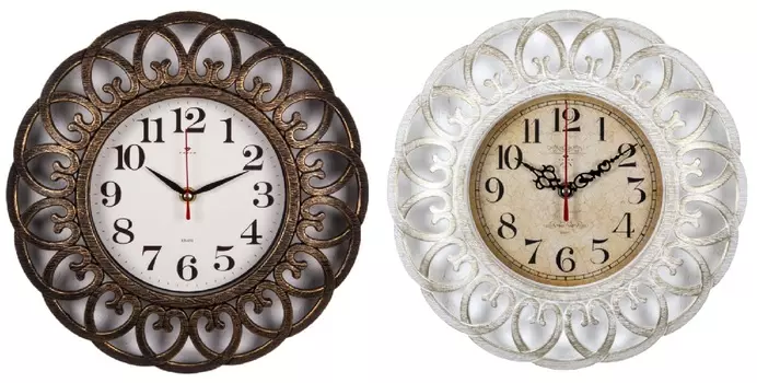 Часы настенные круглые d=30см, 2 цвета, арт.о-28
