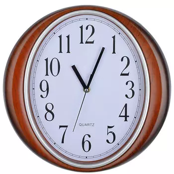 Часы настенные, круглые с овалом, 1хАА, 33х33 см