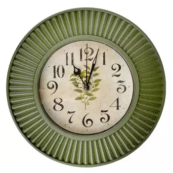 Часы настенные, пластик, 25.4x25.4x4.2см, 1 x АА, арт.DM 10