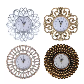 Часы настенные, пластик, 25см, золото, 1хАА