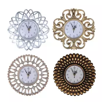 Часы настенные, пластик, 25см, золото, 1хАА