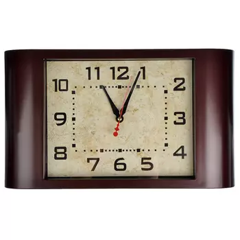 Часы настенные, пластик, 38x22.5x6.3см, 1 x АА, арт.DM 4