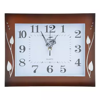 Часы настенные, прямоугольные с лепестками, 1хАА, 31х25 см