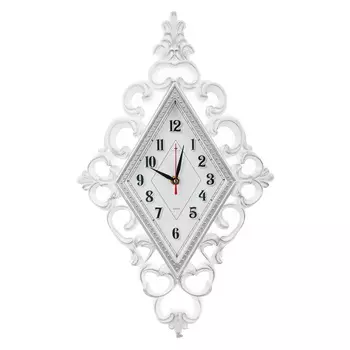 Часы настенные ромб, 30х48см, пластик