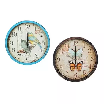 Часы настенные, с бабочками, пластик, 30 см, 1хАА