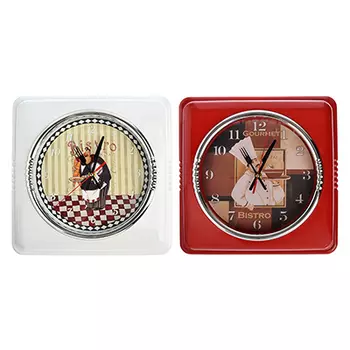 Часы настенные с поварами, 1хАА, 29х29х4,5 см, 2 цвета