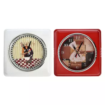 Часы настенные с поварами, 1хАА, 29х29х4,5 см, 2 цвета