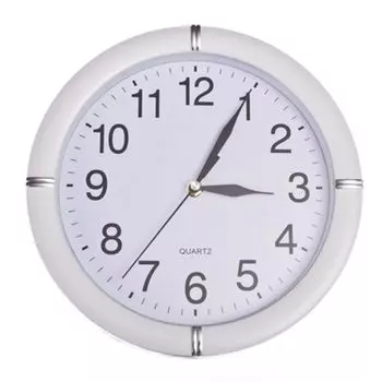 Часы настенные "Соната" d26см, пластик, белая