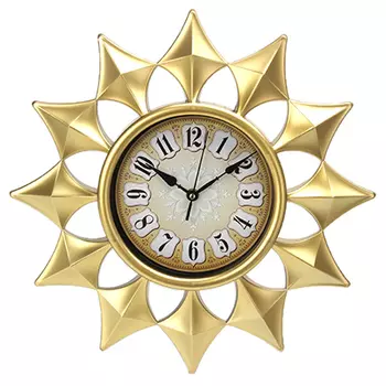 Часы настенные в декоративной раме, 1хАА, 40 см, золото