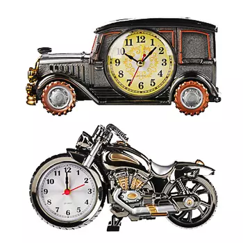 Часы настольные, 2 вида, пластик, 19х9х7,5см, 12,5х21 см, 1хАА