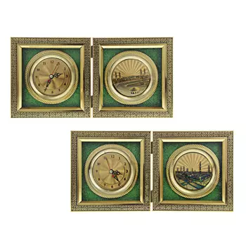 Часы настольные, стекло, закрывающиеся, 16х16 см , 1хАА, МT. Арт 2