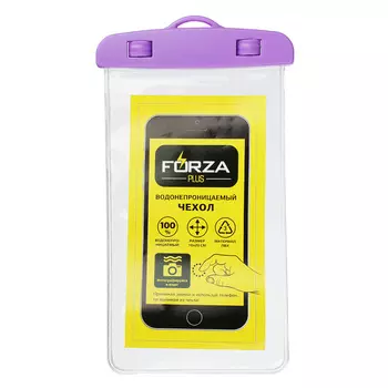 Чехол для телефона водонепроницаемый на шнурке FORZA 10х20 см, ПВХ, 6 цветов