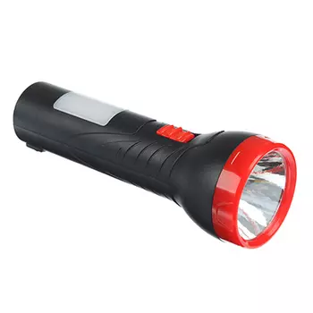 ЧИНГИСХАН Фонарь, 2 режима: 1 LED, 6 LED, 1Вт+3Вт, аккумулятор 400мАч, 16.5см, пластик
