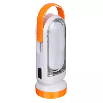 ЧИНГИСХАН Фонарь аккумуляторный 2-в-1 17+0,5Вт LED, шнур 220В, солнечн. батарея, пластик, 14,5x5,5см