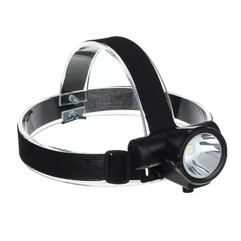 ЧИНГИСХАН Фонарь налобный, 1 LED, 3 Вт, 7х8см, 2 режима, 1200мАч, USB кабель, пластик