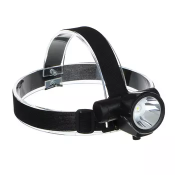 ЧИНГИСХАН Фонарь налобный, 1 LED, 3 Вт, 7х8см, 2 режима, 1200мАч, USB кабель, пластик