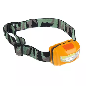 ЧИНГИСХАН Фонарь налобный, COB, 5Вт, 3xАAА, 6x4,5см, пластик